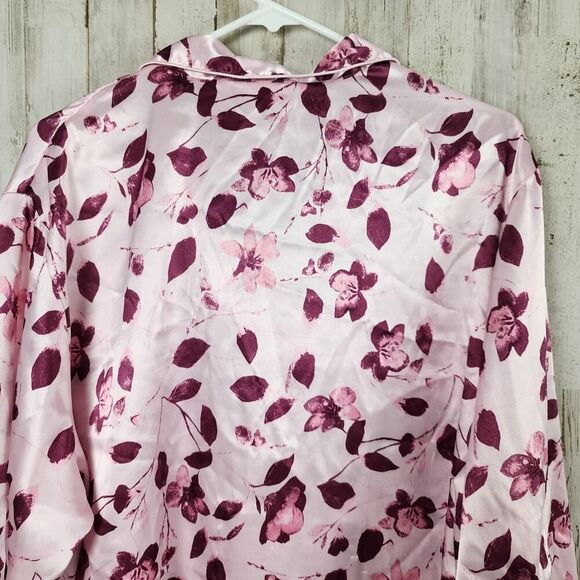 Secret Treasures Floral Pajama Top Pink Size 2XL - Picture 7 of 9